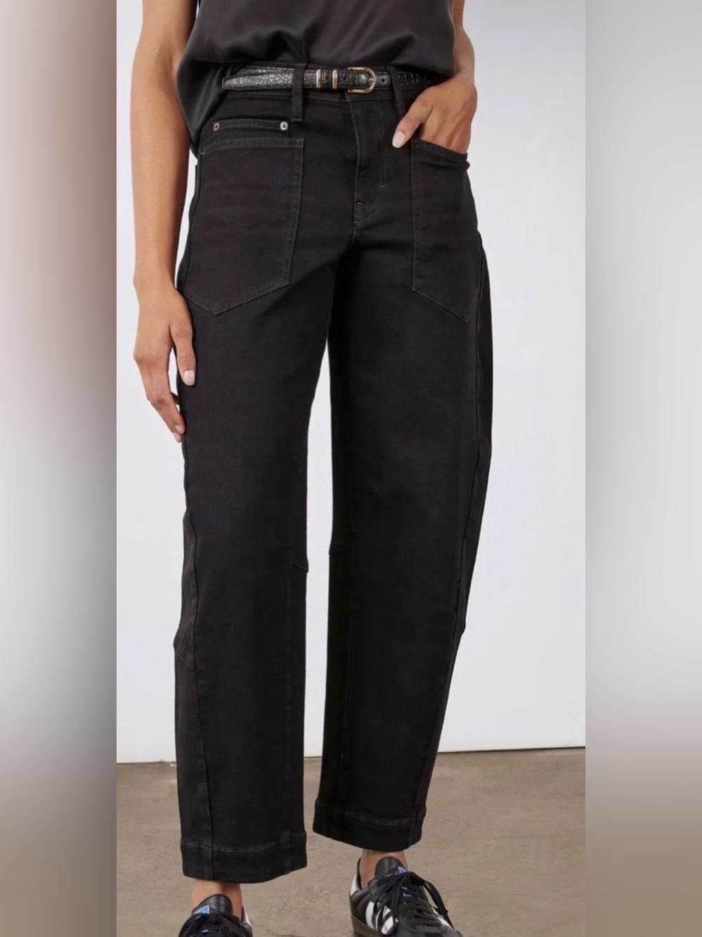Ruti sz 6 Slouchy Jean 2.0 Dusty Black High-Rise Barrel shaped great condition